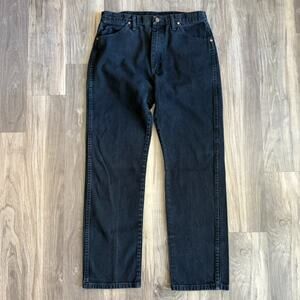 Vintage Wrangler Jeans Men's Size 34x32 Black Straight Leg Cowboy
